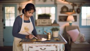 How to Apply Gold Leaf to Furniture: Luxe Cottage Accents