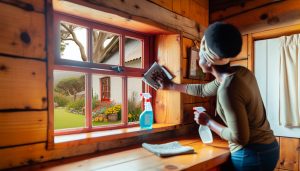 Cozy Home Decor, Cottage Lifestyle & DIY Projects | TwoStoryCottage.com 1 How to Clean Windows Without Streaks Using Windex? Cottage Pro Tips