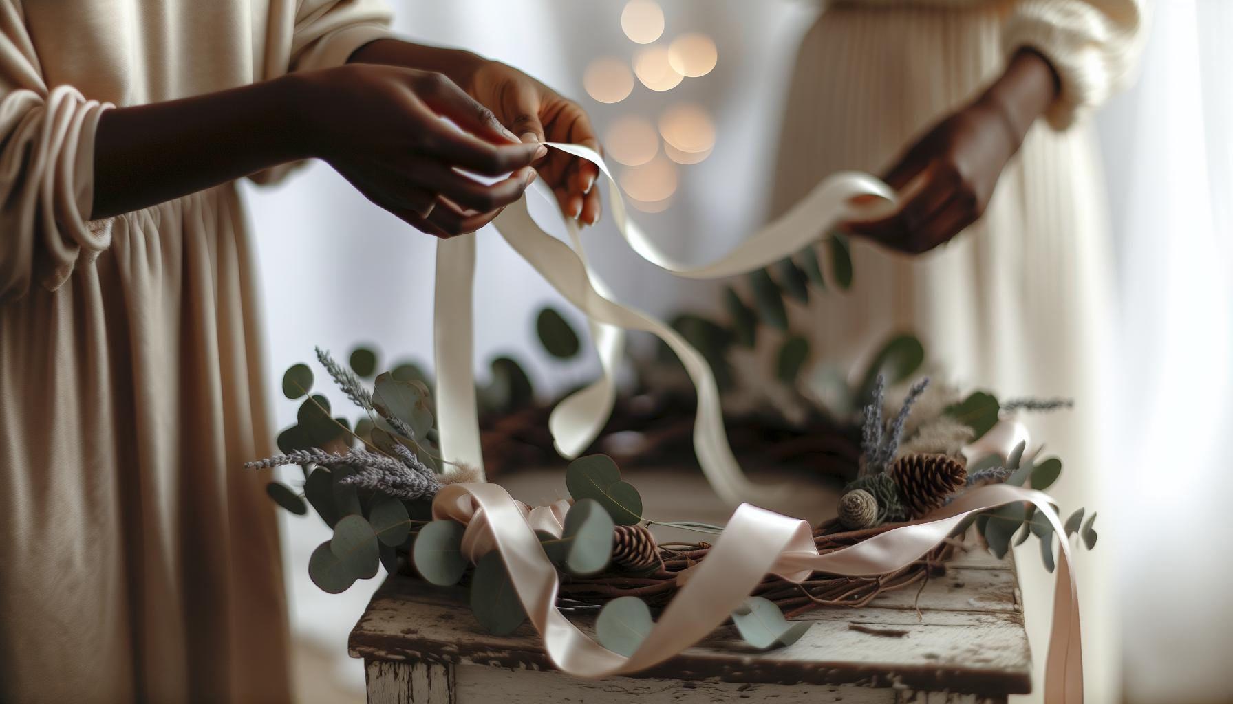 Incorporating Natural Elements with Ribbon Décor